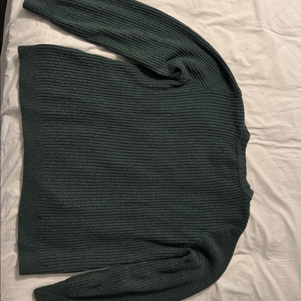 Cropped Ribbed Sweater – Size L Teal Green Market & Spruce Aspen - Picture 8 of 8